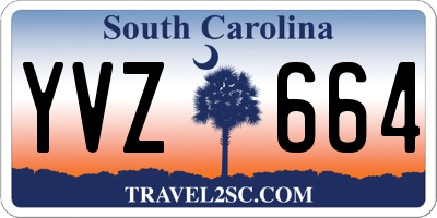 SC license plate YVZ664
