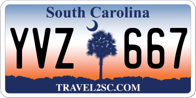 SC license plate YVZ667