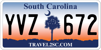 SC license plate YVZ672
