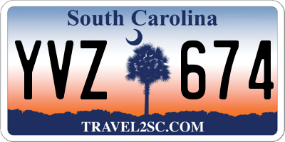 SC license plate YVZ674