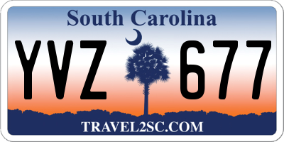SC license plate YVZ677