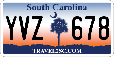 SC license plate YVZ678