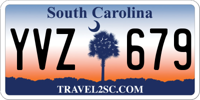 SC license plate YVZ679