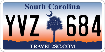 SC license plate YVZ684