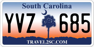 SC license plate YVZ685
