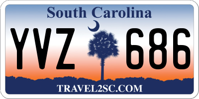 SC license plate YVZ686