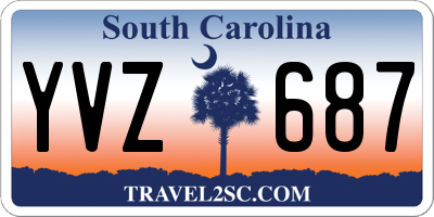 SC license plate YVZ687
