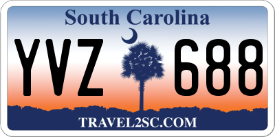 SC license plate YVZ688