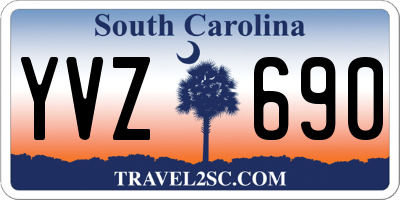 SC license plate YVZ690