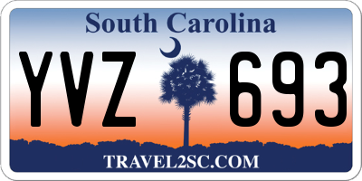 SC license plate YVZ693