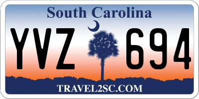 SC license plate YVZ694