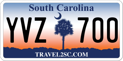 SC license plate YVZ700