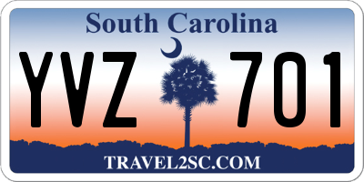 SC license plate YVZ701
