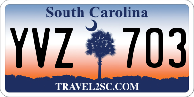 SC license plate YVZ703