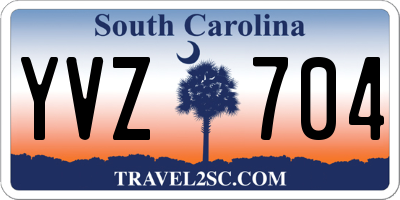 SC license plate YVZ704