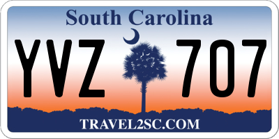SC license plate YVZ707
