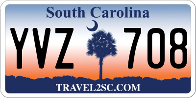 SC license plate YVZ708