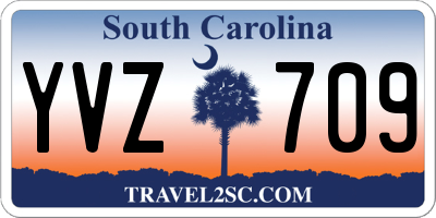 SC license plate YVZ709