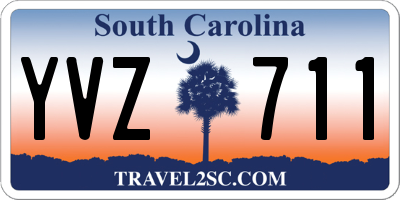 SC license plate YVZ711