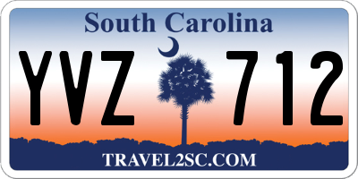 SC license plate YVZ712