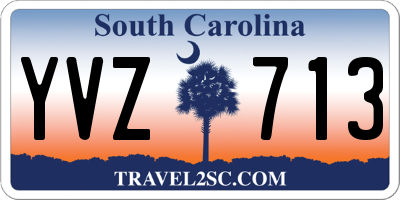 SC license plate YVZ713