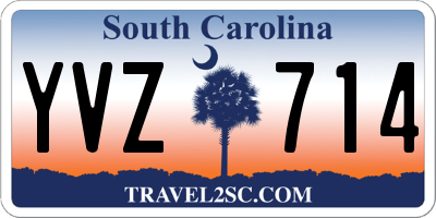 SC license plate YVZ714