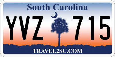 SC license plate YVZ715