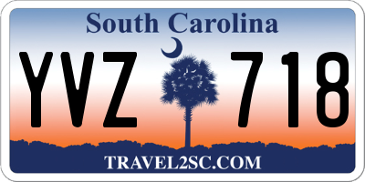 SC license plate YVZ718