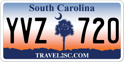 SC license plate YVZ720