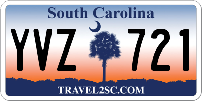 SC license plate YVZ721