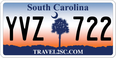 SC license plate YVZ722