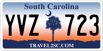 SC license plate YVZ723