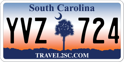 SC license plate YVZ724