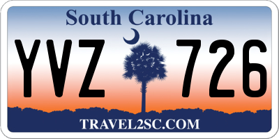 SC license plate YVZ726
