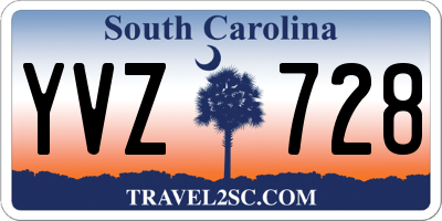 SC license plate YVZ728