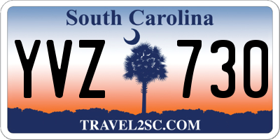 SC license plate YVZ730