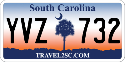 SC license plate YVZ732