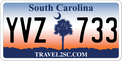 SC license plate YVZ733