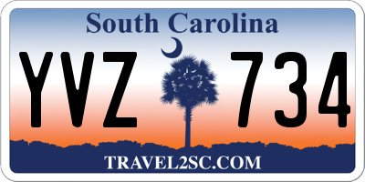 SC license plate YVZ734