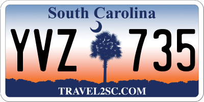 SC license plate YVZ735