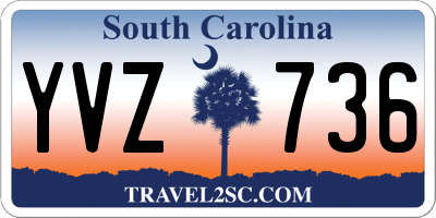 SC license plate YVZ736
