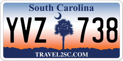 SC license plate YVZ738