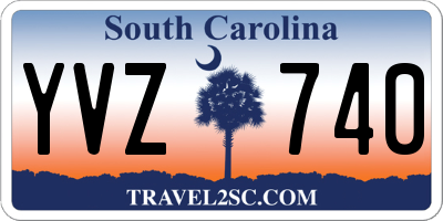 SC license plate YVZ740