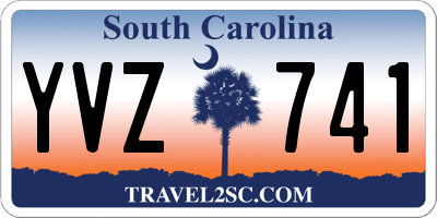 SC license plate YVZ741