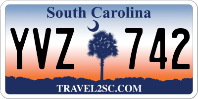 SC license plate YVZ742