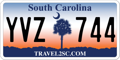 SC license plate YVZ744