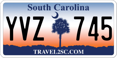 SC license plate YVZ745