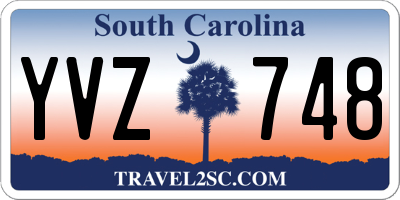 SC license plate YVZ748