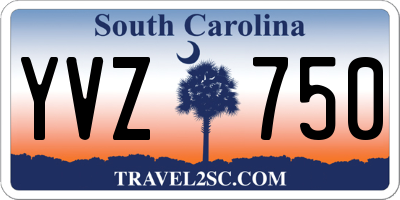 SC license plate YVZ750