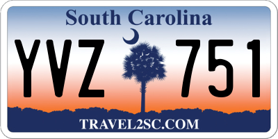 SC license plate YVZ751